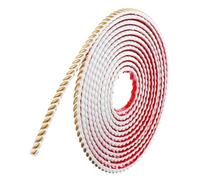 sourcing map Peel and Stick Molding Trim for Walls 0.4" x 16 ft Flexible Molding Trim Self-Adhesive Wall Paneling Strips Wallpaper Border for DIY Floor Wall Baseboard, White/Gold