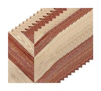 sourcing map Peel and Stick Wall Sticker, 10Pcs 8"x8" Self-Adhesive Wood Grain Floor Stickers Matte Frosted Flooring Wall Sticker for Kitchen Bathroom and Home Decor, Beige+Brown