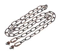 sourcing map Pendant Light Fixture Chain, 3mm Thick 1.83m Long Chandelier Hanging Links with Chain Connectors Hook Loops, Red Bronze 1 Set