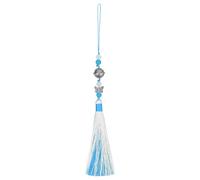 sourcing map Pendants with Tassels, 1 Pcs Classic Bells Tassel Pendant 25cm/9.84inch DIY Craft for Home Fringe Strap Hang Decoration, Light Blue