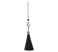 sourcing map Pendants with Tassels, Black Classic Bells Tassel Pendant 1Pcs 19cm/7.48" DIY Craft Home Fringe Strap Hang Decoration