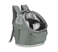 sourcing map Pet Backpack Carrier, Portable and Ventilated, Oxford Cloth, Dog Cats Travel Bag with Transparent Cover 13.39", (Gray, 1 Pcs), Intended for Hiking/Traveling/Camping