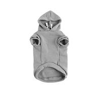 sourcing map Pet Dog Hooded Hoody Sweatshirt Clothes Cotton Apparel Puppy Cat Winter/Spring/Fall Costume Outfits Fleece Warm Coat Grey M