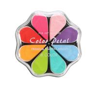 sourcing map Petal Ink Pad, 4.3 Inch Washable Stamps Pad for Hand Footprint, Rubber Stamps, Scrapbooking, Art Crafts Making, Happy Times