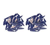 sourcing map Petal Mosaic Tiles for Crafts 200g Tear Drop Porcelain Mosaic Tiles for Mosaic Art Projects and Outdoor Decorations Dark Blue