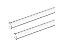 sourcing map PETG Tubing Hard Tube 10mm ID, 14mm OD, 0.5m/20inch Length, Clear for PC Water-cooling System 2pcs