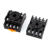 sourcing map PF083A PF113A 8 Pin 11pin Power Timer Relay Socket Base Holder 2 Pcs