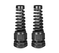 sourcing map PG21 Cable Gland Waterproof IP68 Nylon Joint Adjustable Locknut with Strain Relief for 13-18mm Dia Wire, 2 Pcs