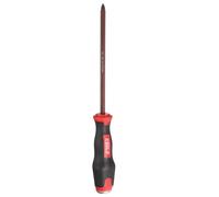sourcing map PH2 Phillips Screwdriver #2 10.63" Magnetic Screwdrivers One-Piece 4.72" Heat-Treated S2 Alloy Steel with Ergonomic Handle for DIY Repairing, Red Brown