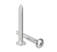 sourcing map Phillips Head Self Tapping Screws, #12x2" 304 Stainless Steel Wood Sheet Metal Screw 50pcs