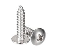 sourcing map Phillips Head Self Tapping Screws, #8 x 3/4" 304 Stainless Steel Wood Sheet Metal Screw 50pcs