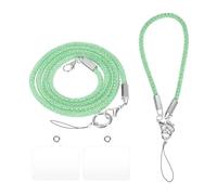 sourcing map Phone Crossbody Lanyard, 2 Size Crystal Phone Lanyard Bling Shoulder Strap Phone Bag Handbag Strap Universal Cell Phone Chain for Phone Handbag Wallet (Light Green, 27.6"/9.8")