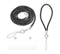 sourcing map Phone Crossbody Lanyard, 2 Size Crystal Phone Lanyard Bling Shoulder Strap Phone Bag Handbag Strap Universal Cell Phone Chain for Phone Handbag Wallet (Black, 27.6" / 9.6")