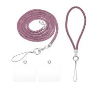 sourcing map Phone Crossbody Lanyard, 2 Size Crystal Phone Lanyard Bling Shoulder Strap Phone Bag Handbag Strap Universal Cell Phone Chain for Phone Handbag Wallet (Pink, 27.6" / 9.6")