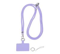 sourcing map Phone Lanyard, 33"-63" Adjustable Crossbody Phone Strap Detachable Anti Theft Cellphone Chain Strap Polyester Woven Lanyards with Tether Tabs for Smartphones, Light Purple