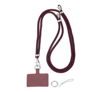 sourcing map Phone Lanyard, 33"-63" Adjustable Crossbody Phone Strap Detachable Anti Theft Cellphone Chain Strap Polyester Woven Lanyards with Tether Tabs for Smartphones, Wine Red