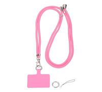 sourcing map Phone Lanyard, 33"-63" Adjustable Crossbody Phone Strap Detachable Anti Theft Cellphone Chain Strap Polyester Woven Lanyards with Tether Tabs for Smartphones, Pink