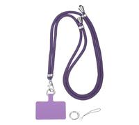 sourcing map Phone Lanyard, 33"-63" Adjustable Crossbody Phone Strap Detachable Anti Theft Cellphone Chain Strap Polyester Woven Lanyards with Tether Tabs for Smartphones, Dark Purple