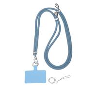 sourcing map Phone Lanyard, 33"-63" Adjustable Crossbody Phone Strap Detachable Anti Theft Cellphone Chain Strap Polyester Woven Lanyards with Tether Tabs for Smartphones, Blue