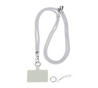 sourcing map Phone Lanyard, 33"-63" Adjustable Crossbody Phone Strap Detachable Anti Theft Cellphone Chain Strap Polyester Woven Lanyards with Tether Tabs for Smartphones, Gray