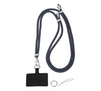 sourcing map Phone Lanyard, 33"-63" Adjustable Crossbody Phone Strap Detachable Anti Theft Cellphone Chain Strap Polyester Woven Lanyards with Tether Tabs for Smartphones, Dark Gray