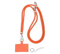 sourcing map Phone Lanyard, 33"-63" Adjustable Crossbody Phone Strap Detachable Anti Theft Cellphone Chain Strap Polyester Woven Lanyards with Tether Tabs for Smartphones, Orange
