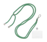 sourcing map Phone Lanyard Universal Crossbody Polyester Adjustable Neck Lanyard Wrist Lanyard with Lanyard Patch for Smartphone Case Green Gray 1 Pack