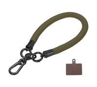 sourcing map Phone Lanyard Universal Polyester Wrist Lanyard with Lanyard Patch for All Smartphone Case Army Green 1 Pack