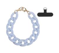 sourcing map Phone Wrist Strap, 15 Inch Acrylic Cellphone Chain with Tether Tab, Hands-Free Wristlet Strap for Women Phone Case Accessories, Light Blue
