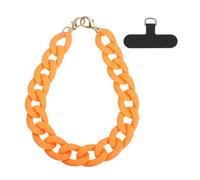 sourcing map Phone Wrist Strap, 15 Inch Acrylic Cellphone Chain with Tether Tab, Hands-Free Wristlet Strap for Women Phone Case Accessories, Light Orange