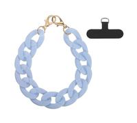 sourcing map Phone Wrist Strap, 15 Inch Acrylic Cellphone Chain with Tether Tab, Hands-Free Wristlet Strap for Women Phone Case Accessories, Sky Blue