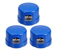 sourcing map Photocell Sensor for Outdoor Lights, Twist Lock Dusk to Dawn Sensor, Auto On/Off Control Light Switch for LED Barn and Induction Outdoor Lighting, Blue Pack of 3
