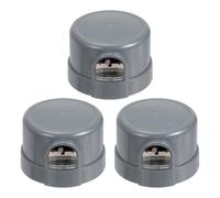 sourcing map Photocell Sensor for Outdoor Lights, Twist Lock Dusk to Dawn Sensor, Auto On/Off Control Light Switch for LED Barn and Induction Outdoor Lighting, Gray Pack of 3