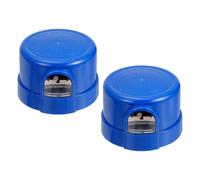 sourcing map Photocell Sensor for Outdoor Lights, Twist Lock Dusk to Dawn Sensor, Auto On/Off Control Light Switch for LED Barn and Induction Outdoor Lighting, Blue Pack of 2