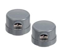 sourcing map Photocell Sensor for Outdoor Lights, Twist Lock Dusk to Dawn Sensor, Auto On/Off Control Light Switch for LED Barn and Induction Outdoor Lighting, Gray Pack of 2