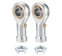 sourcing map PHSB5 5/16 Inch Female Rod End Bearing, 2Pcs 5/16-24 UNF Right Hand Female Thread Rod Ends with Jam Nuts for Agriculture, Machinery, CNC Equipment