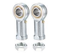 sourcing map PHSB8 1/2 Inch Female Rod End Bearing, 2Pcs 1/2-20 UNF Right Hand Female Thread Rod Ends with Jam Nuts for Agriculture, Machinery, CNC Equipment