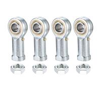 sourcing map PHSB8 1/2 Inch Female Rod End Bearing, 4Pcs 1/2-20 UNF Right Hand Female Thread Rod Ends with Jam Nuts for Agriculture, Machinery, CNC Equipment
