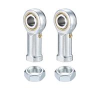 sourcing map PHSB8L 1/2 Inch Female Rod End Bearing, 2Pcs 1/2-20 UNF Left Hand Female Thread Rod Ends with Jam Nuts for Agriculture, Machinery, CNC Equipment
