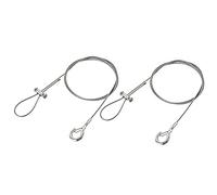 sourcing map Picture Hanging Wire Kit, 2Set 1M Adjustable Hanger Wire Hook for Home Art Gallery Picture Kit, Load 66 Lbs, with Horizontal Fixing Screws