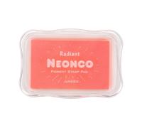sourcing map Pigment Ink Pads for Stamps, 3.9 x 2.5 Inch Washable Embossing Craft Ink Pad Stamp for Paper, Fingerprint, DIY Card Making, Neon Coral