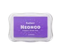 sourcing map Pigment Ink Pads for Stamps, 3.9 x 2.5 Inch Washable Embossing Craft Ink Pad Stamp for Paper, Fingerprint, DIY Card Making, Neon Purple