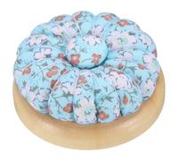 sourcing map Pin Cushions Sewing Cute Needle Japanese Style Cushion Needle Holder Pincushions Magnetic Top Wooden Base for Sewing Quilting Needlework DIY Crafts, Floral Blue