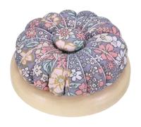 sourcing map Pin Cushions Sewing Cute Needle Japanese Style Cushion Needle Holder Pincushions Magnetic Top Wooden Base for Sewing Quilting Needlework DIY Crafts, Floral Grey