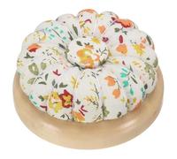 sourcing map Pin Cushions Sewing Cute Needle Japanese Style Cushion Needle Holder Pincushions Magnetic Top Wooden Base for Sewing Quilting Needlework DIY Crafts, Flower White