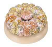 sourcing map Pin Cushions Sewing Cute Needle Japanese Style Cushion Needle Holder Pincushions Magnetic Top Wooden Base for Sewing Quilting Needlework DIY Crafts, Autumn Floral