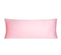 sourcing map Pink Bolster Pillow Cases, Silky Satin Body Pillow Cover with Zipper, Long Body Pillowcase for Hair and Skin, 21x54
