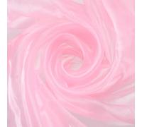sourcing map Pink Organza Fabric 60" Bridal Solid Sheer Organza Crystal Organza Sheer Silky Fabric for DIY Craft Table Runner Wedding Party Home Decoration, 60" by 1 Yard