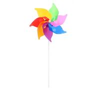 sourcing map Pinwheels 7.1" Wind Spinner Rainbow Pinwheels 7 Leaves Plastic Windmill with Plastic Sticks for Garden Yard Patio Lawn Outdoor Party Favors Gifts, Colorful