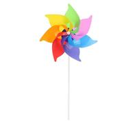 sourcing map Pinwheels 8.3" Wind Spinner Rainbow Pinwheels 7 Leaves Plastic Windmill with Plastic Sticks for Garden Yard Patio Lawn Outdoor Party Favors Gifts, Colorful